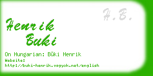 henrik buki business card
