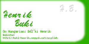 henrik buki business card